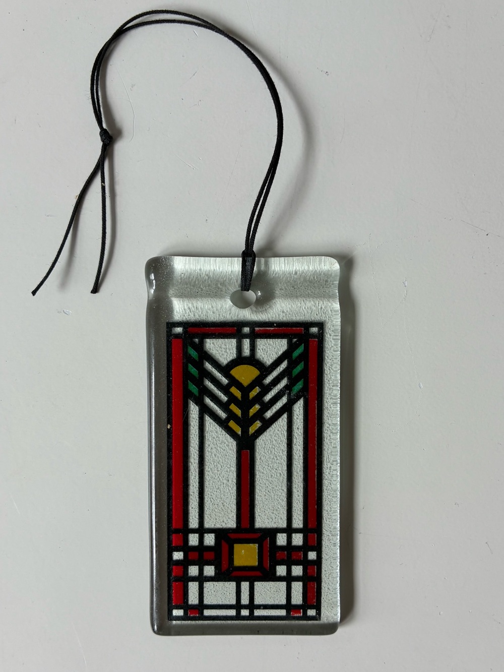 Vintage Frank Lloyd Wright Stained Glass Style Sun Catcher or ornament